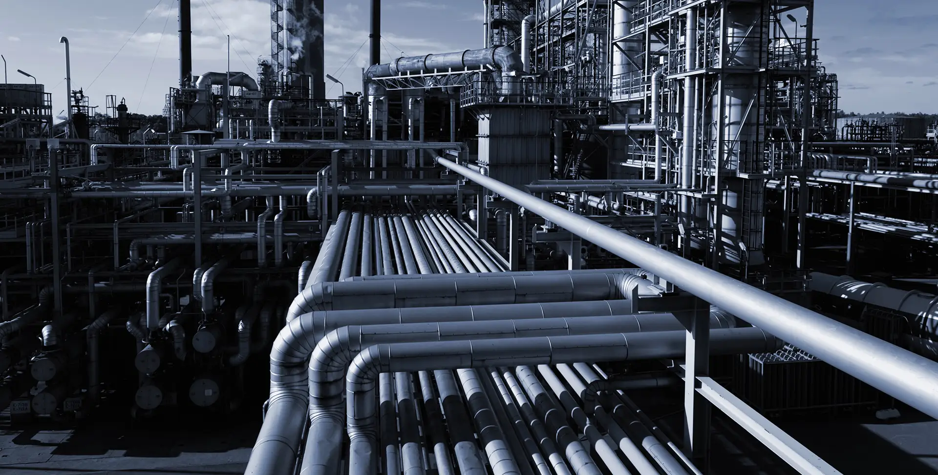 oil refinery pipes